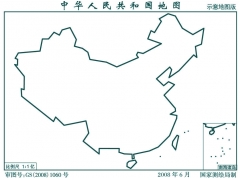 中国国界折线化示意地图(无图廓南海诸岛版)